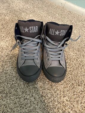 Converse Womens Sneakers Sz 6 Axel Mid Blue Gray High Tops Chucks All Stars